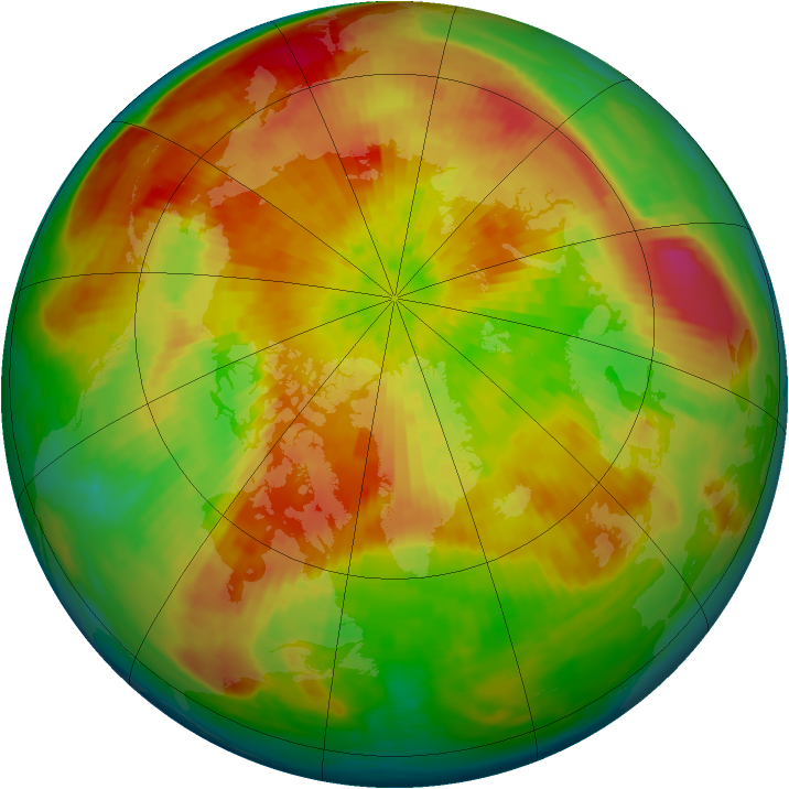 Arctic ozone map for 04 April 2004